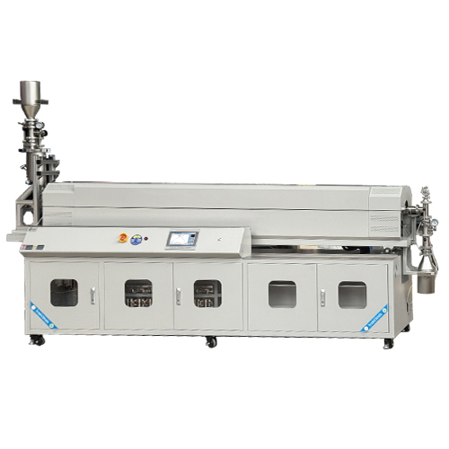 Eight temperature zone rotating inclined tube furnace