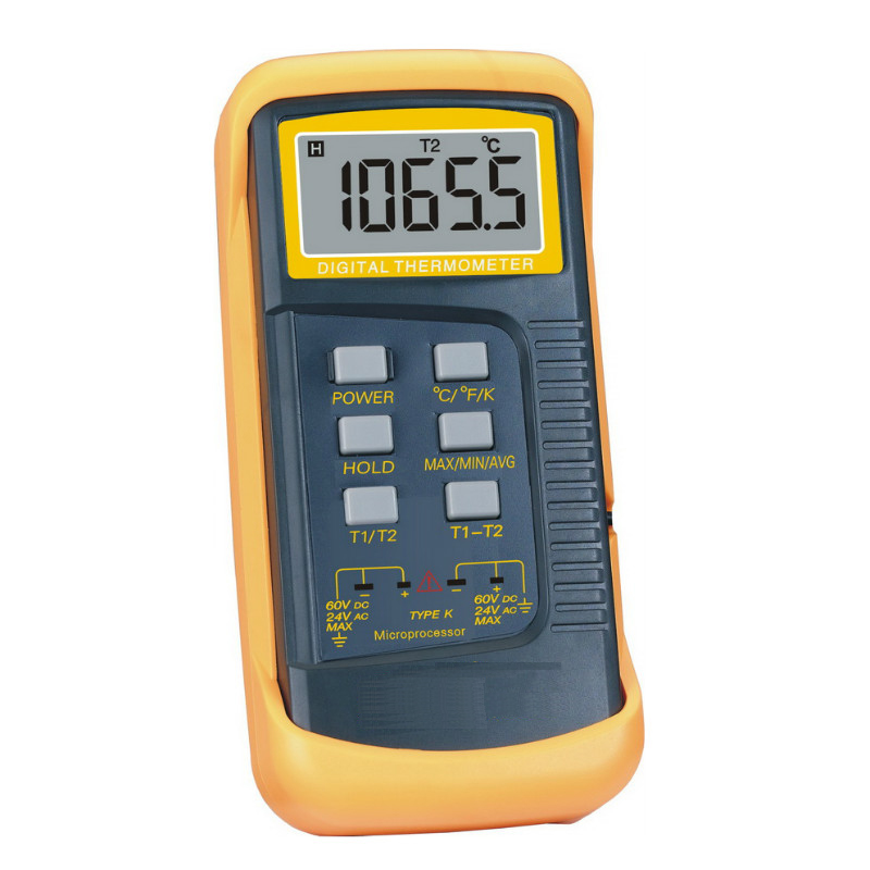Dual-channel K-type digital thermometer